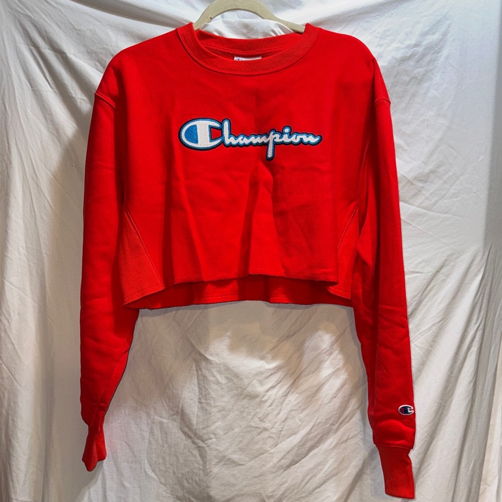 Champion Red Reverse Weave Sweatshirt